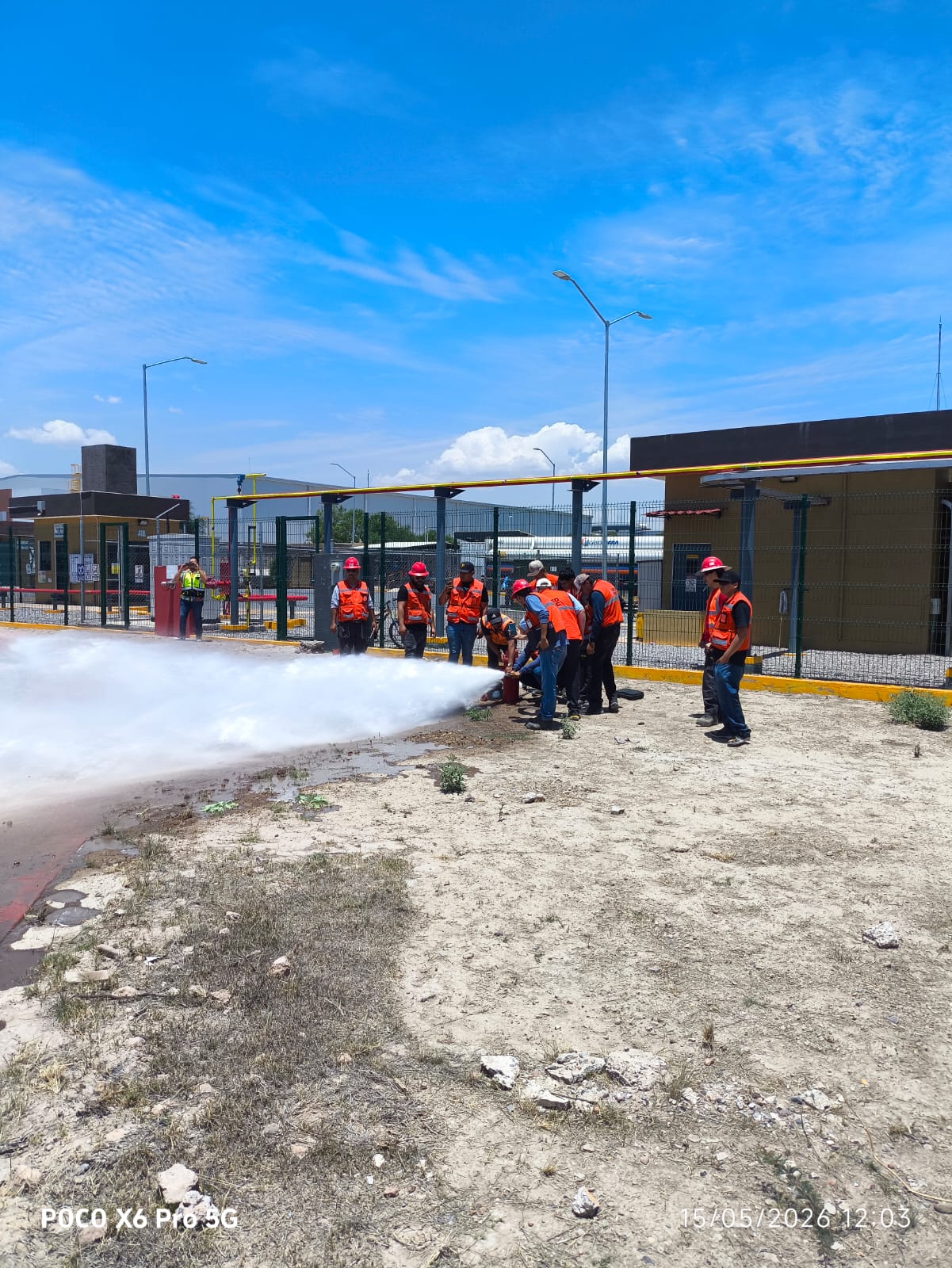 Prueba de flujo hidrante de barril
